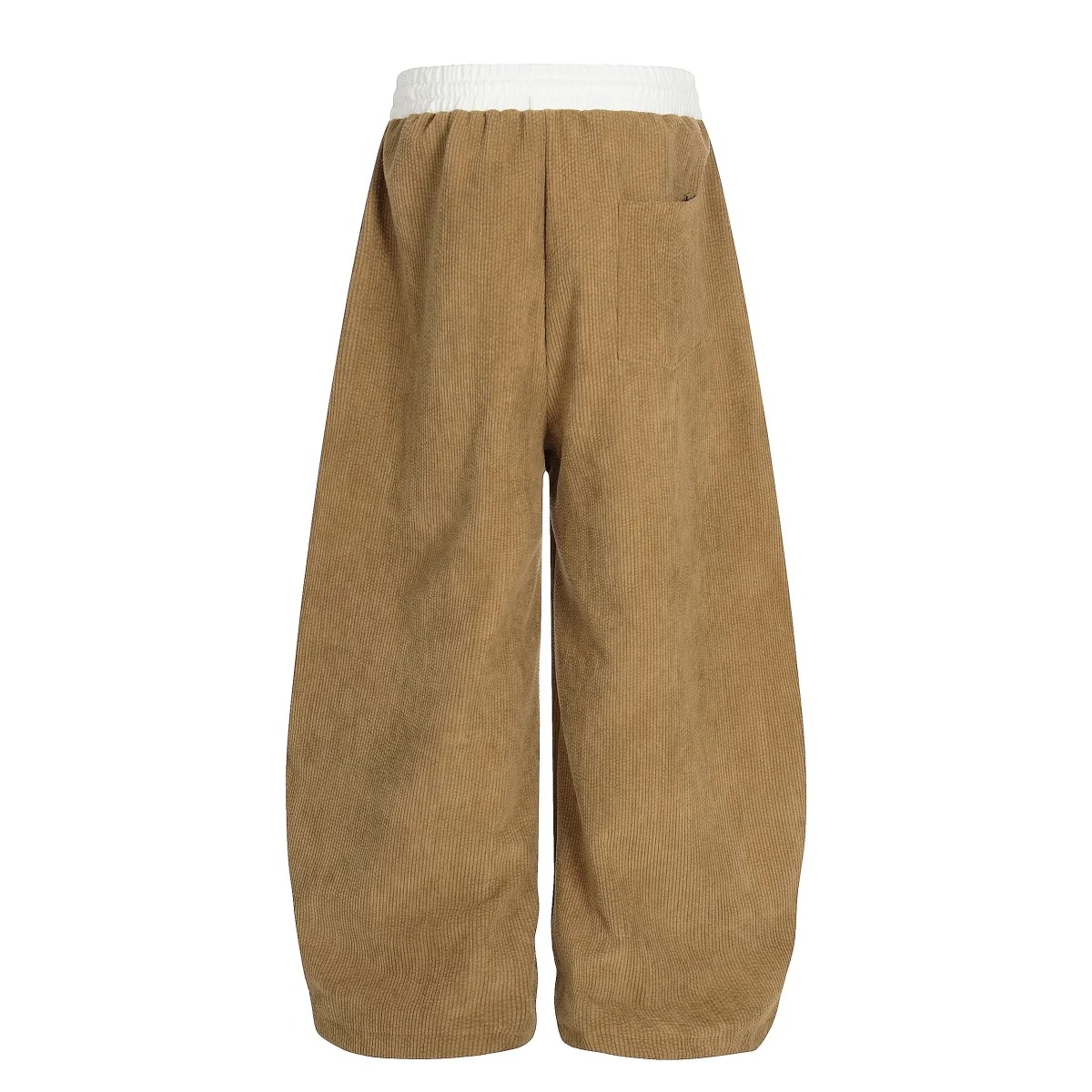 Corduroy Paw Embroidered Barrel-Leg Pants | Streetwear – Image 6