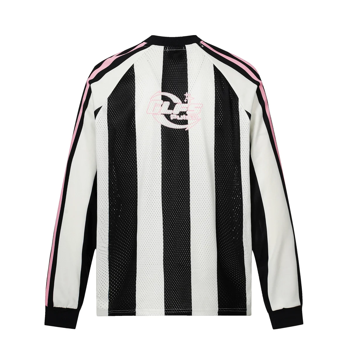 Seakoff Black & White Striped Long-Sleeve Football Jersey Tee – Image 4