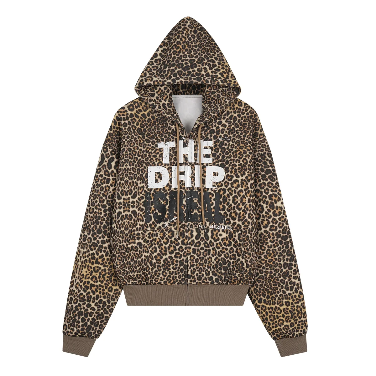 Leopard Print Graphic Zip-Up Hoodie | Bold Streetwear – Image 2