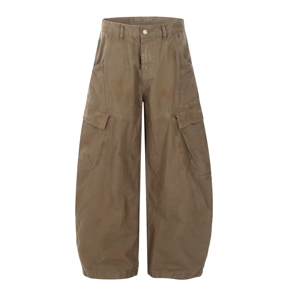 Washed Utility Balloon Cargo Pants | Wide Leg Street Fit – Image 3