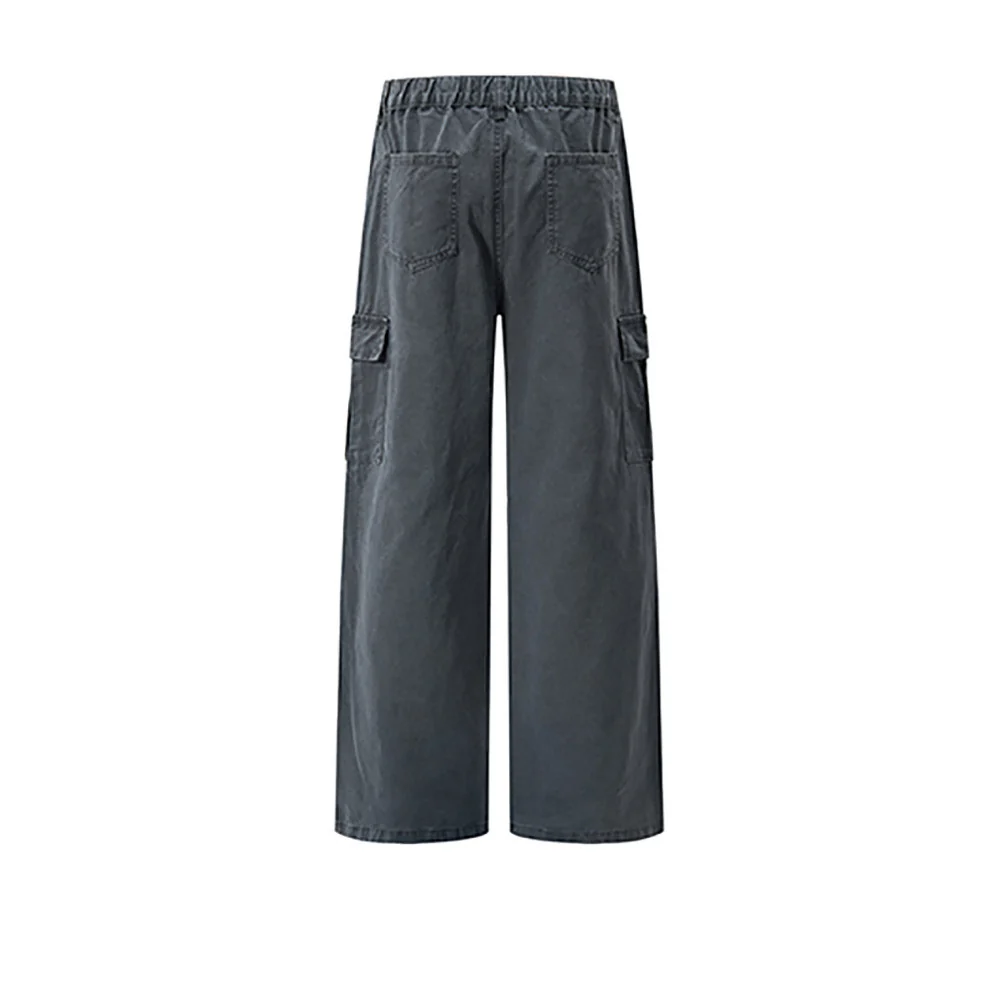 Baggy Cargo Pants Men Wide-Leg Multi-Pocket Straight Trousers – Image 7