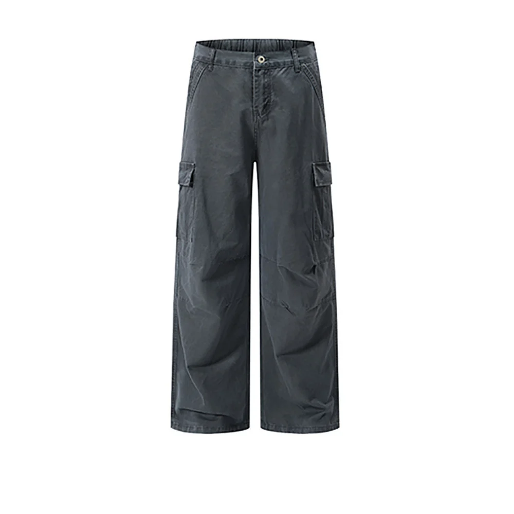Baggy Cargo Pants Men Wide-Leg Multi-Pocket Straight Trousers – Image 6