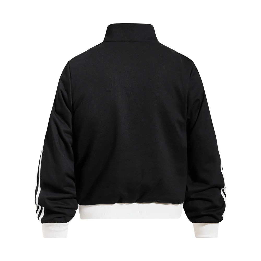 Embroidered Bomber Jacket Mens Star Print Track Jacket with Stripe Sleeves – Image 5