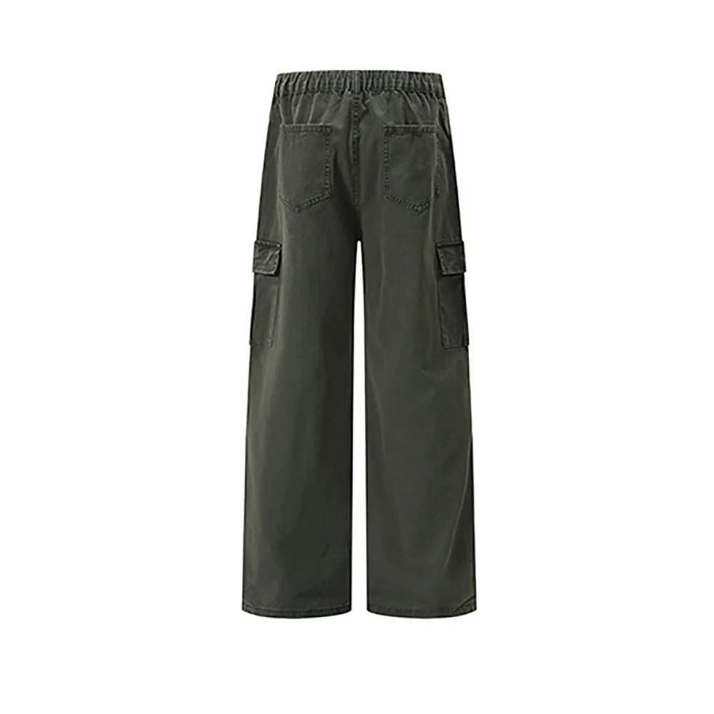 Baggy Cargo Pants Men Wide-Leg Multi-Pocket Straight Trousers – Image 5