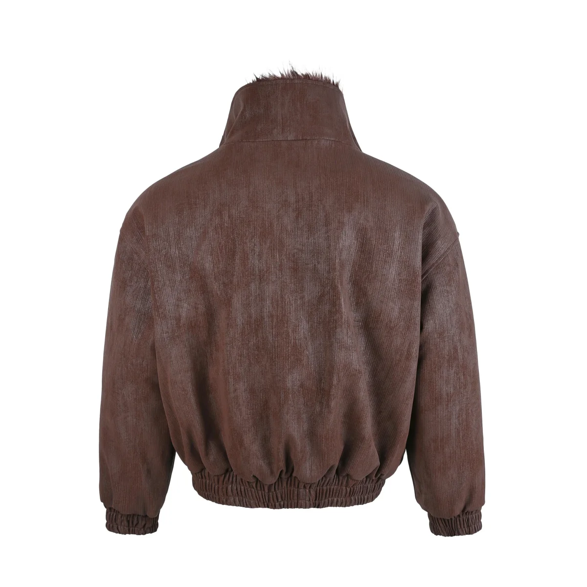 Faux Fur Cropped Jacket with Oversized Collar | SEAKOFF – Image 8