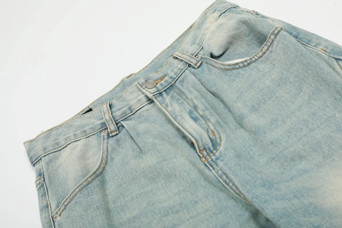 Cloud-Fade Balloon Jeans | Wide-Leg Streetwear Denim – Image 6